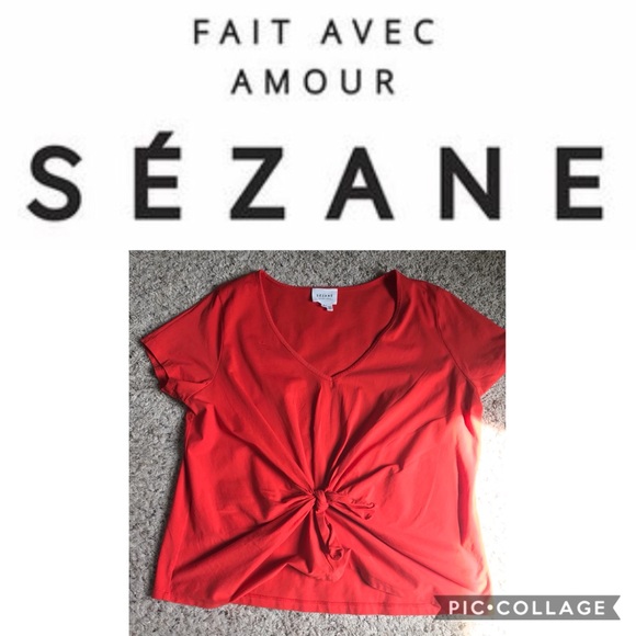 Sezane Tops Sezane Knot Front Vneck Tee Poshmark Sezane Tops Sezane Knot Front Vneck Tee Poshmark